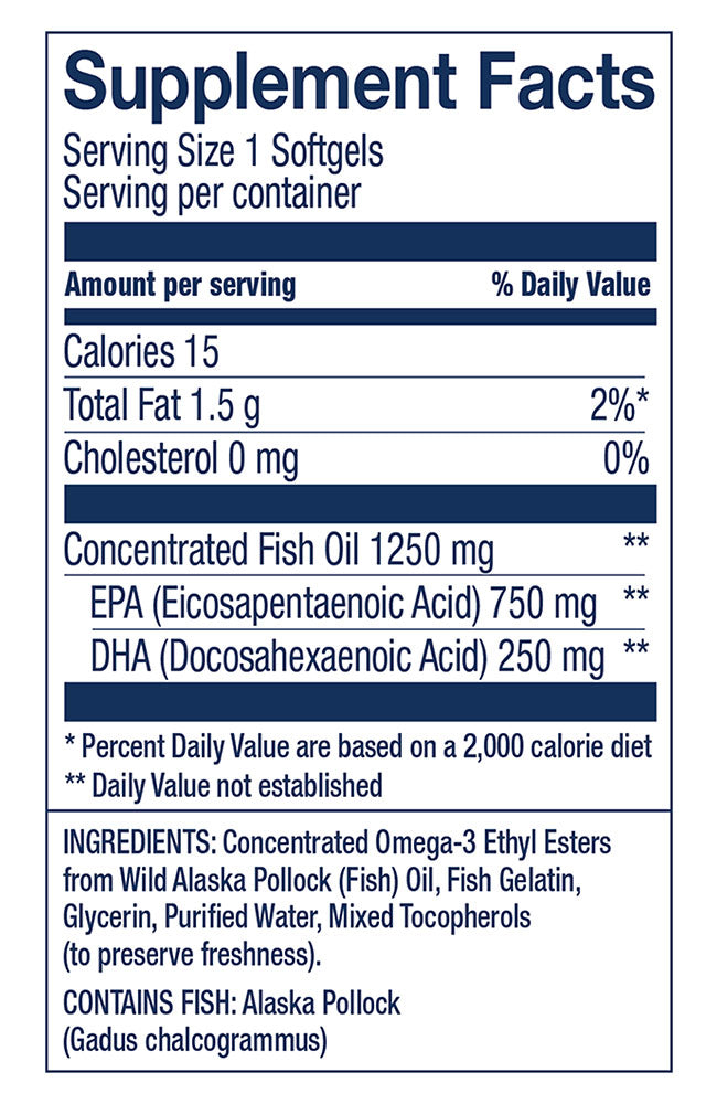 Wild Alaskan Fish Oil - Peak EPA, Value Size, 120 Softgels, Wiley's Finest