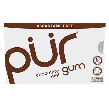Chewing Gum Blister Pack - Chocolate Mint, 9 Pieces, PUR
