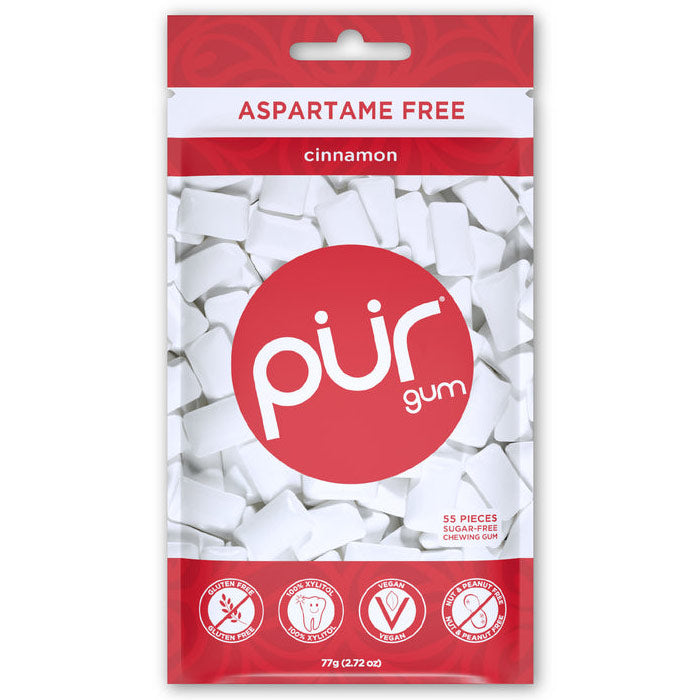 Chewing Gum - Cinnamon, 55 Pieces, PUR