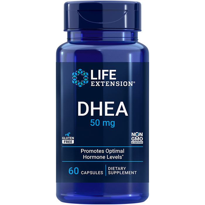 DHEA 50 mg (Dehydroepiandrosterone), 60 Capsules, Life Extension