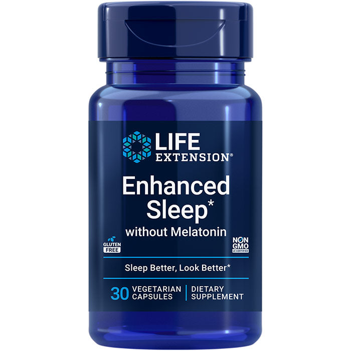 Enhanced Sleep without Melatonin, 30 Vegetarian Capsules, Life Extension