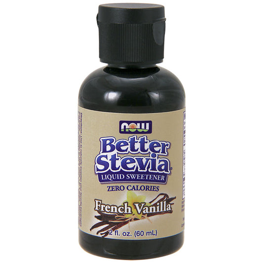 Better Stevia Liquid Sweetener - French Vanilla Flavor, 2 oz, NOW Foods