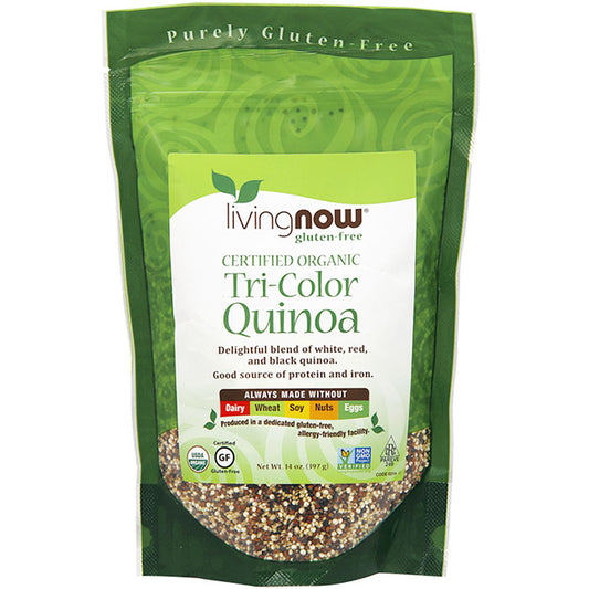 Tri-Color Quinoa, Certified Organic, 14 oz, NOW Foods