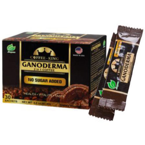 Coffee King 2 in 1, Ganoderma Coffee, 30 Sachets/Box, Longreen Corporation