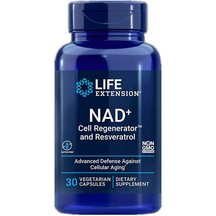 NAD+ Cell Regenerator and Resveratrol, 30 Vegetarian Capsules, Life Extension