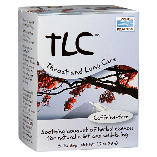 TLC Tea, Throat and Lung Care, 24 Tea Bags, NOW Foods