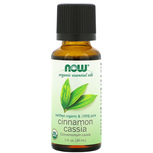 Organic Essential Oils, Cinnamon Cassia, 1 fl oz (30 ml), Now Food