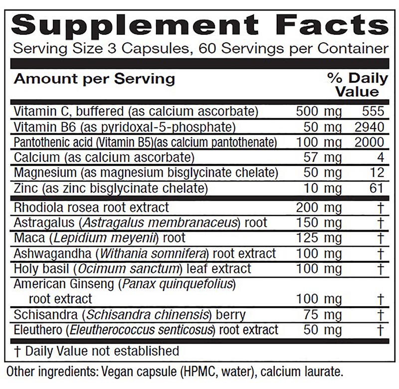 Adrenal Assist, Value Size, 180 Vegetarian Capsules, Vitanica