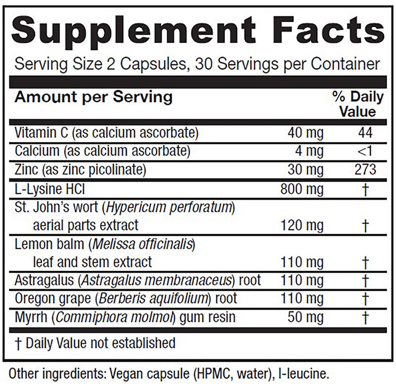Lysine Extra, Membrane Immune Support, 60 Vegetarian Capsules, Vitanica