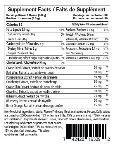 Vegan antioxidant supplement in powder form - MOUNTAINS OPC 300g from Creekside