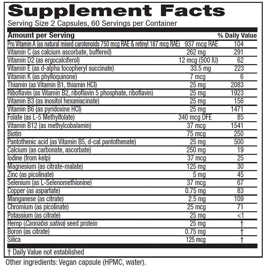 Vegan Symmetry, Vegan Multivitamin, 120 Vegetarian Capsules, Vitanica