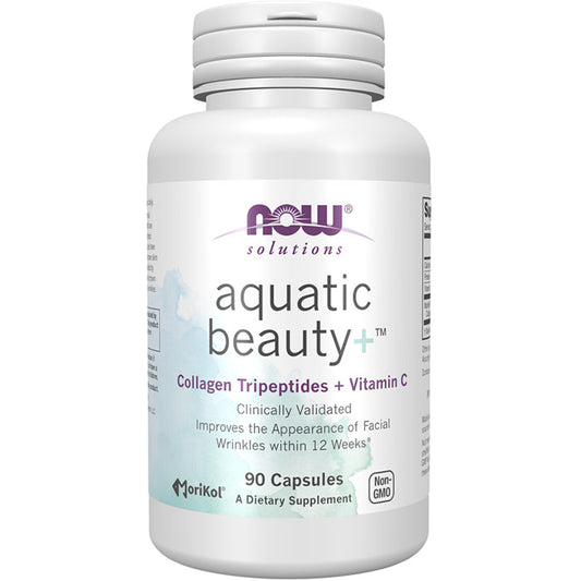 Aquatic Beauty+, Collagen Tripeptides + Vitamin C, 90 Capsules, NOW Foods