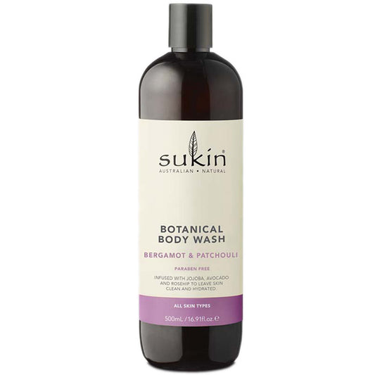 Botanical Body Wash - Bergamot & Patchouli, 16.9 oz, Sukin