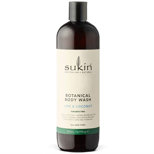 Botanical Body Wash - Lime & Coconut, 16.91 oz, Sukin