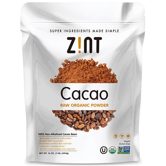 Organic Raw Cacao Powder, 1 lb, Zint Nutrition