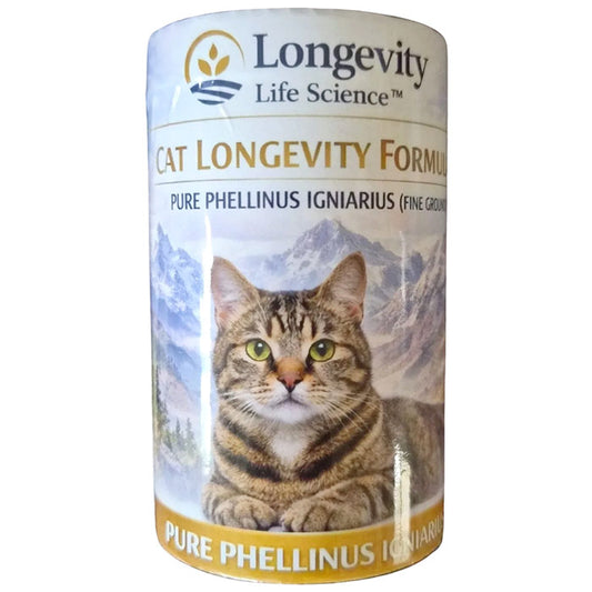Cat Longevity Formula, Pure Phellinus Igniarius Powder, 10 Grams, Longevity Life Science