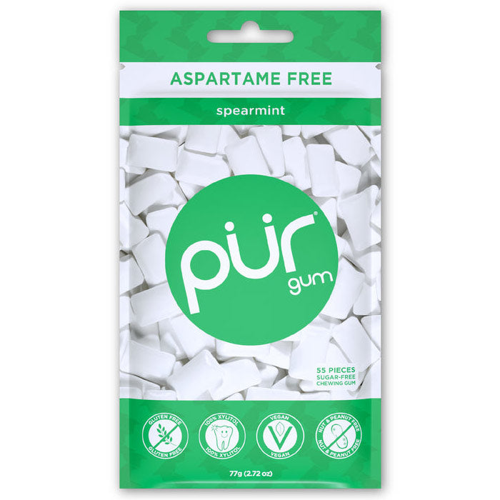 Chewing Gum - Spearmint, 55 Pieces, PUR