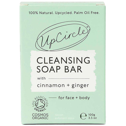 Cleansing Soap Bar with Cinnamon + Ginger, 3.5 oz, UpCircle Beauty
