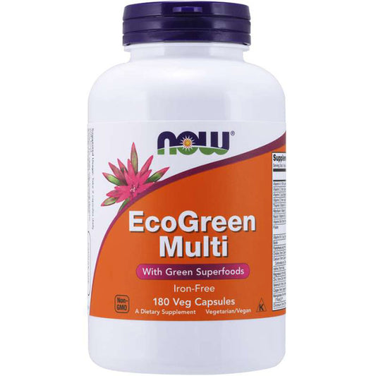 EcoGreen Multi Vitamin, 180 Vegetarian Capsules, NOW Foods