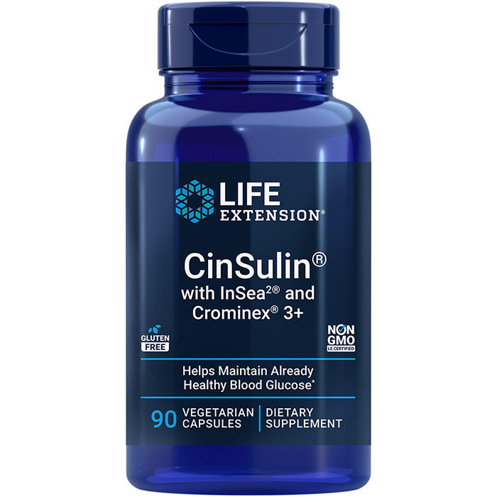 CinSulin with InSea2 and Crominex 3+, 90 Vegetarian Capsules, Life Extension