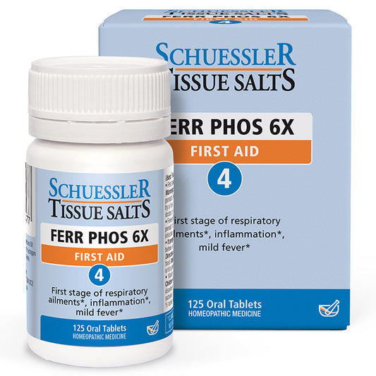 Ferr Phos 6X First Aid, 125 Tablets, Schuessler Tissue Salts