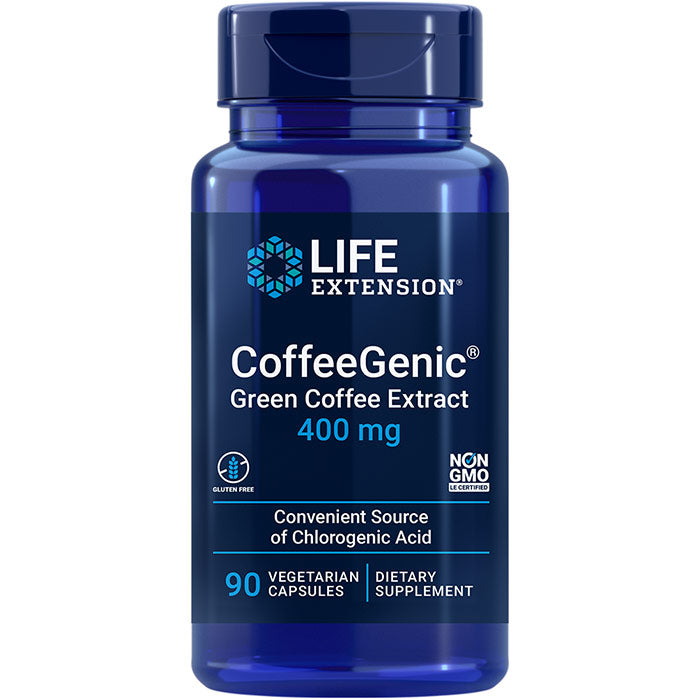 CoffeeGenic Green Coffee Extract, 90 Vegetarian Capsules, Life Extension