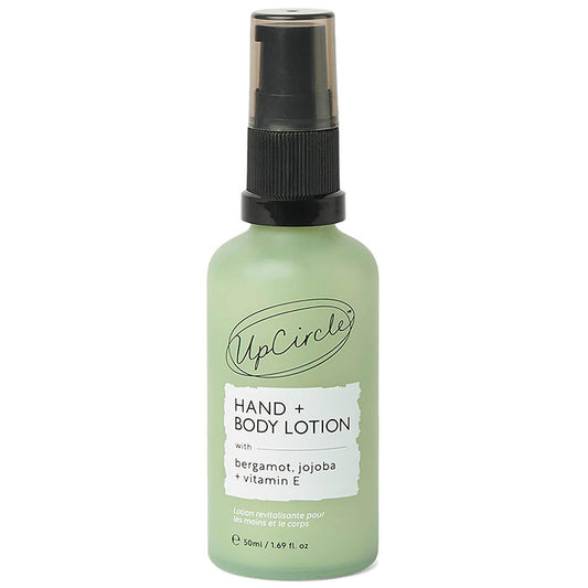 Hand + Body Lotion with Bergamot Water Travel Size, 1.69 oz, UpCircle Beauty