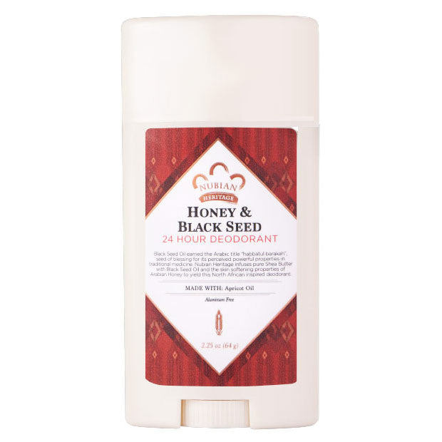 Honey & Black Seed 24 Hour Deodorant, 2.25 oz, Nubian Heritage