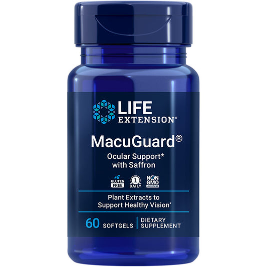 MacuGuard Ocular Support with Saffron, 60 Softgels, Life Extension