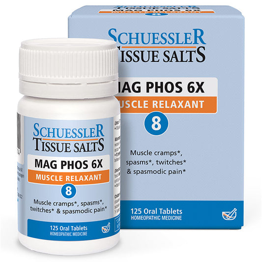 Mag Phos 6X Muscle Relaxant, 125 Tablets, Schuessler Tissue Salts