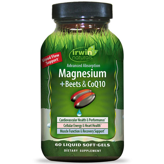 Magnesium + Beets & CoQ10, 60 Liquid Soft-Gels, Irwin Naturals