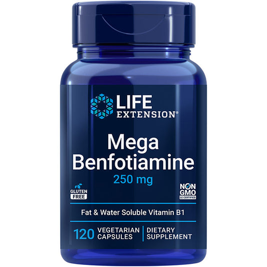 Mega Benfotiamine 250 mg, 120 Vegetarian Capsules, Life Extension