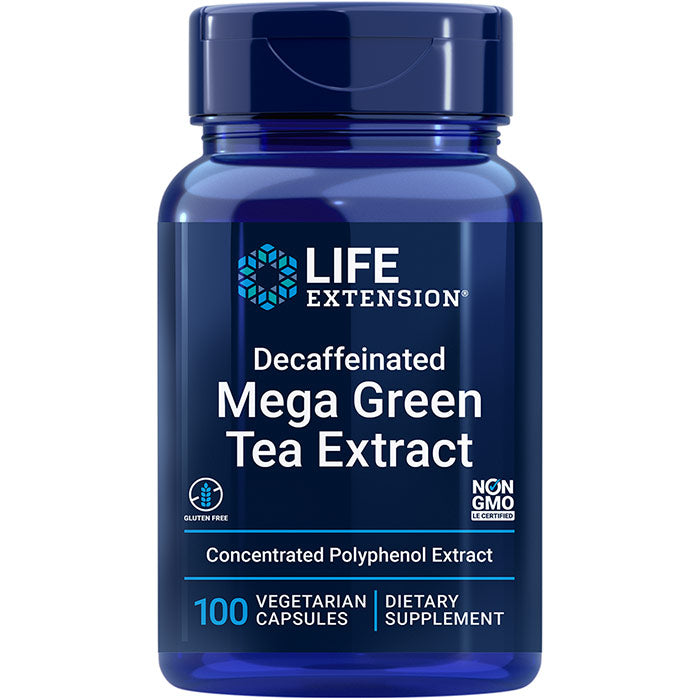 Mega Green Tea Extract - Decaffeinated, 100 Vegetarian Capsules, Life Extension