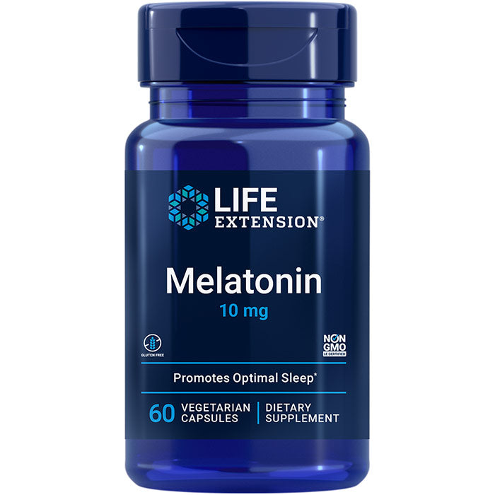 Melatonin 10 mg, 60 Vegetarian Capsules, Life Extension