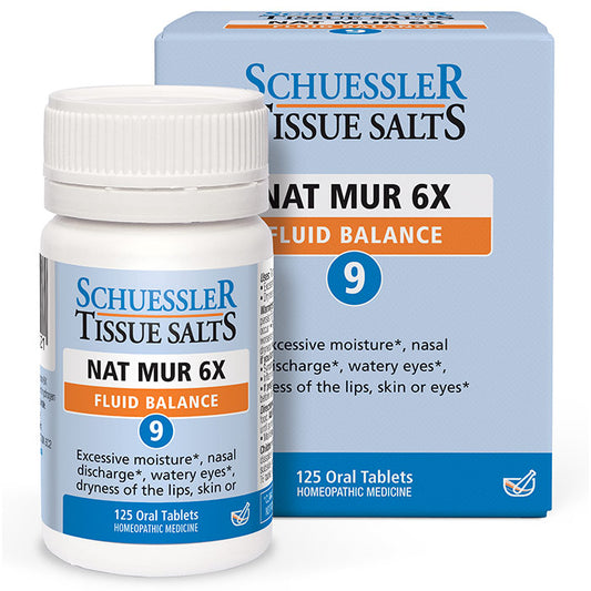 Nat Mur 6X Fluid Balance, 125 Tablets, Schuessler Tissue Salts