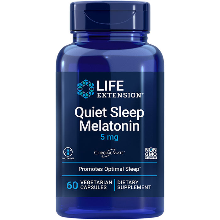 Quiet Sleep Melatonin, 60 Vegetarian Capsules, Life Extension