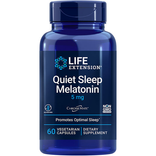 Quiet Sleep Melatonin, 60 Vegetarian Capsules, Life Extension