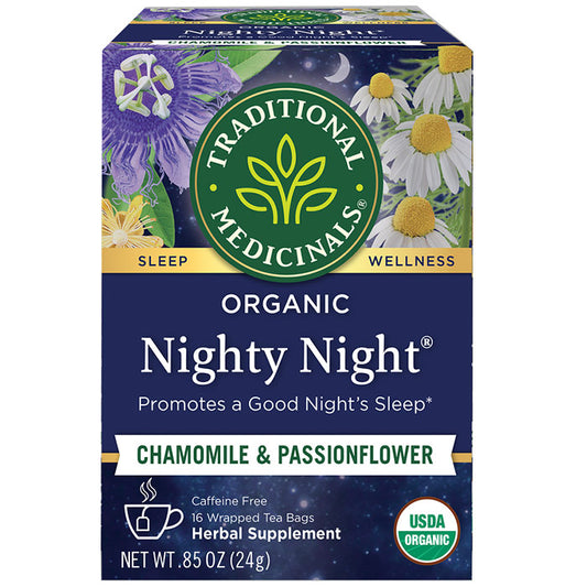 Organic Nighty Night Tea, 16 Tea Bags, Traditional Medicinals Teas