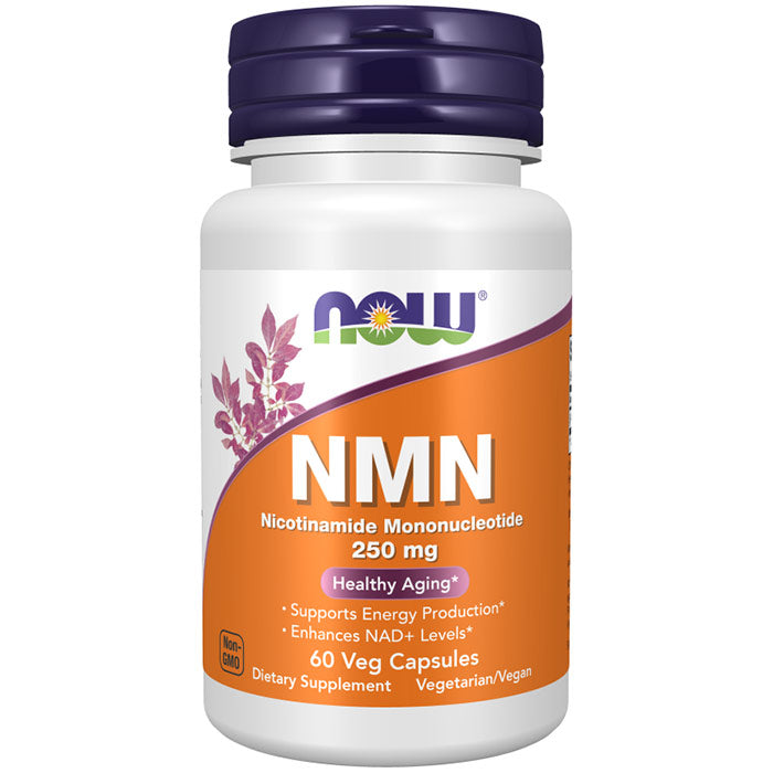 NMN Nicotinamide Mononucleotide 250 mg, 60 Veg Capsules, NOW Foods