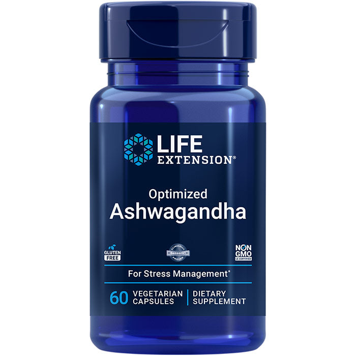 Optimized Ashwagandha Extract, 60 Vegetarian Capsules, Life Extension