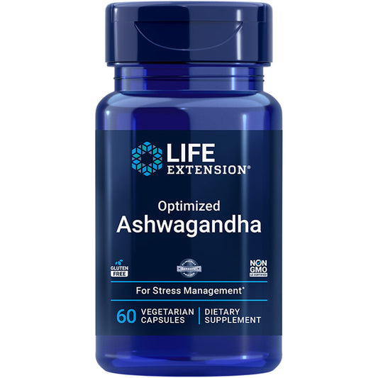 Optimized Ashwagandha Extract, 60 Vegetarian Capsules, Life Extension
