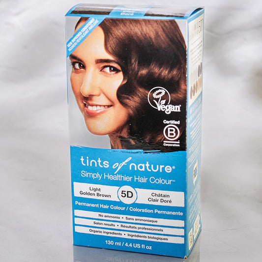 Permanent Hair Colour 5D Light Golden Brown, 4.4 oz, Tints of Nature