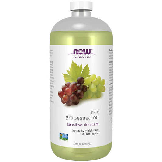 Pure Grapeseed Oil, 32 oz, NOW Foods