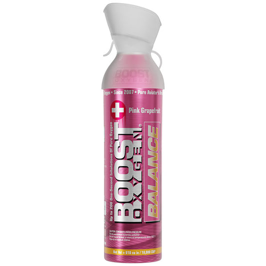 95% Pure Oxygen Inhaler Canister, Balance (Pink Grapefruit), Large (10 Liter), Boost Oxygen