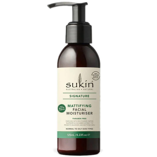 Signature Mattifying Facial Moisturiser, 4.23 oz, Sukin