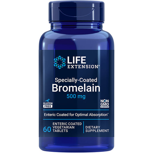 Specially-Coated Bromelain, 60 Enteric Coated Vegetarian Tablets, Life Extension