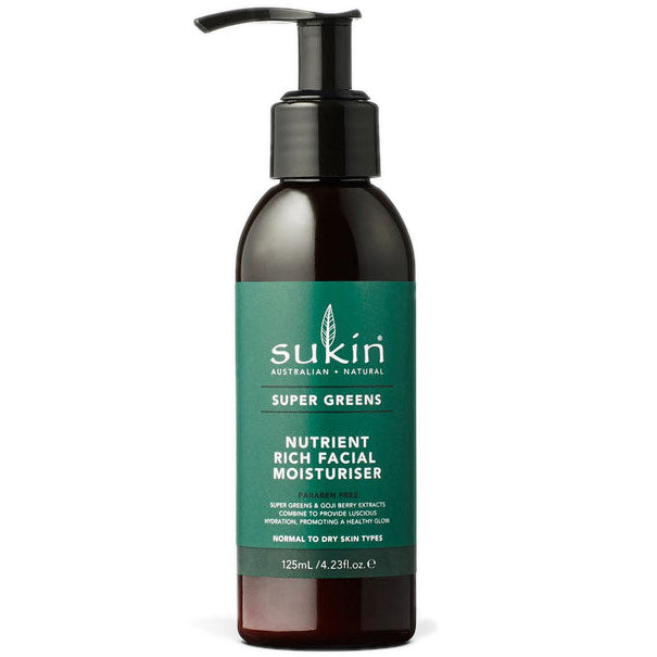 Super Greens Nutrient Rich Facial Moisturiser, 4.23 oz, Sukin