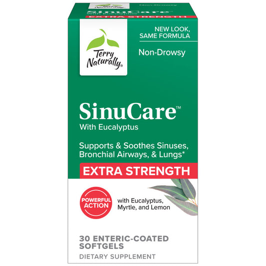 Terry Naturally SinuCare Extra Strength, Powerful Sinus Care, 30 Softgels, EuroPharma