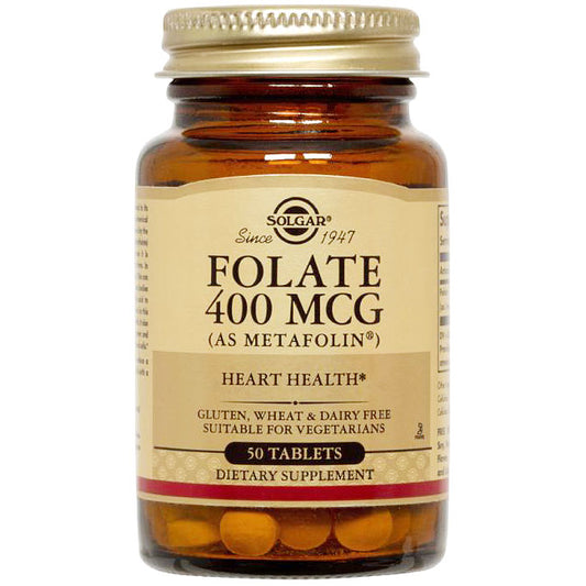Folate 400 mcg, 100 Tablets, Solgar