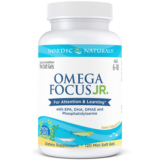 Omega Focus Junior, 120 Mini Soft Gels, Nordic Naturals